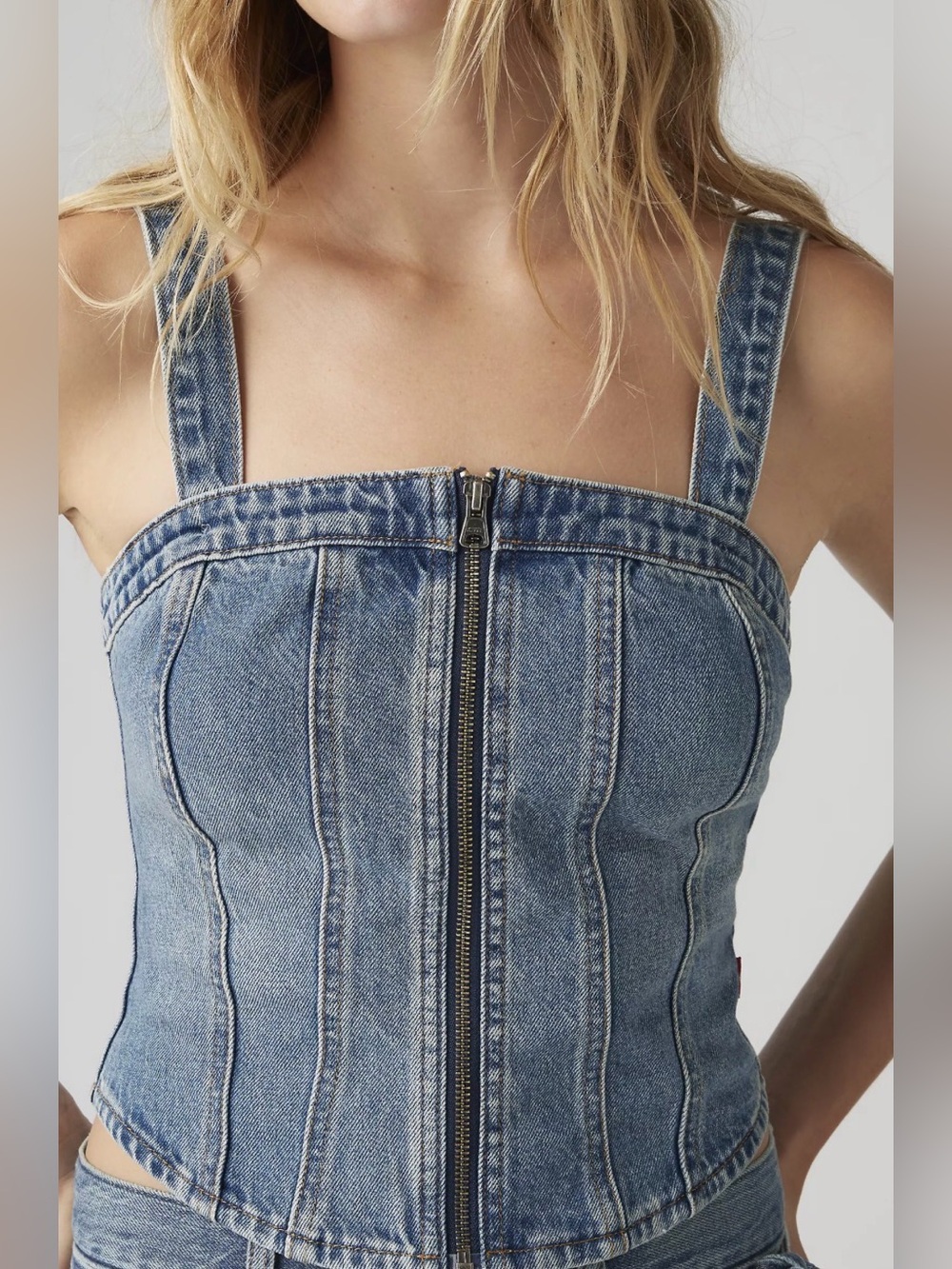 Levi’s Denim Sculpted Bustier Size XL